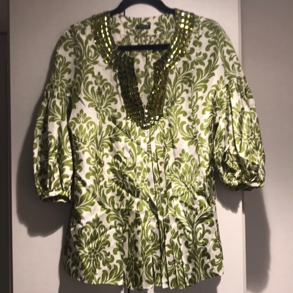 100% silk beaded top - Picture 1 of 2